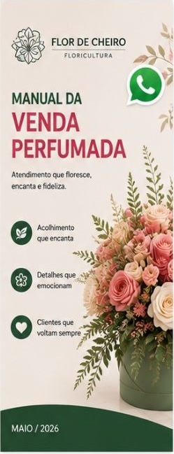 Capa do Manual da venda perfumada, da floricultura Flor de Cheiro.
